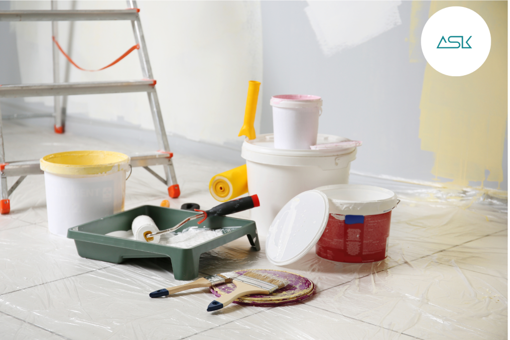 Các dụng cụ sơn cần có khi thi công