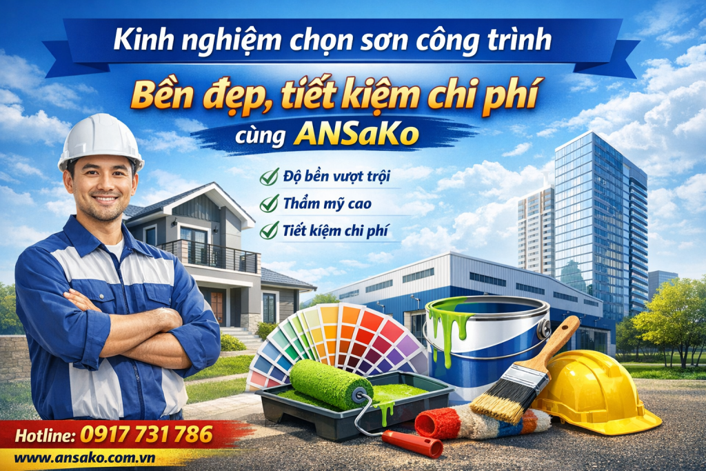 Kinh nghiệm chọn sơn công trình bền đẹp, tiết kiệm chi phí cùng ANSAKO
