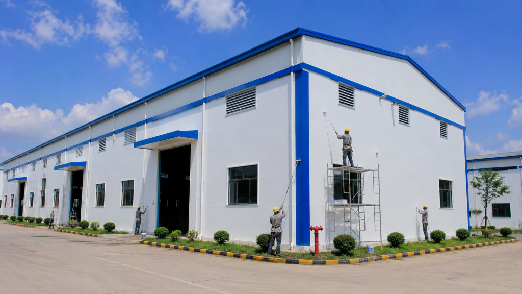 Dịch vụ sơn lại nhà xưởng Dầu Tiếng chuyên nghiệp – thi công đúng kỹ thuật, bền màu lâu dài