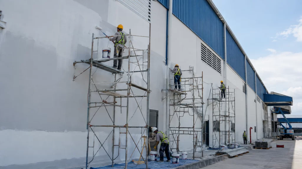 Thi công sơn lại tường nhà xưởng chuyên nghiệp tại Bình Dương — đảm bảo kỹ thuật và tiến độ